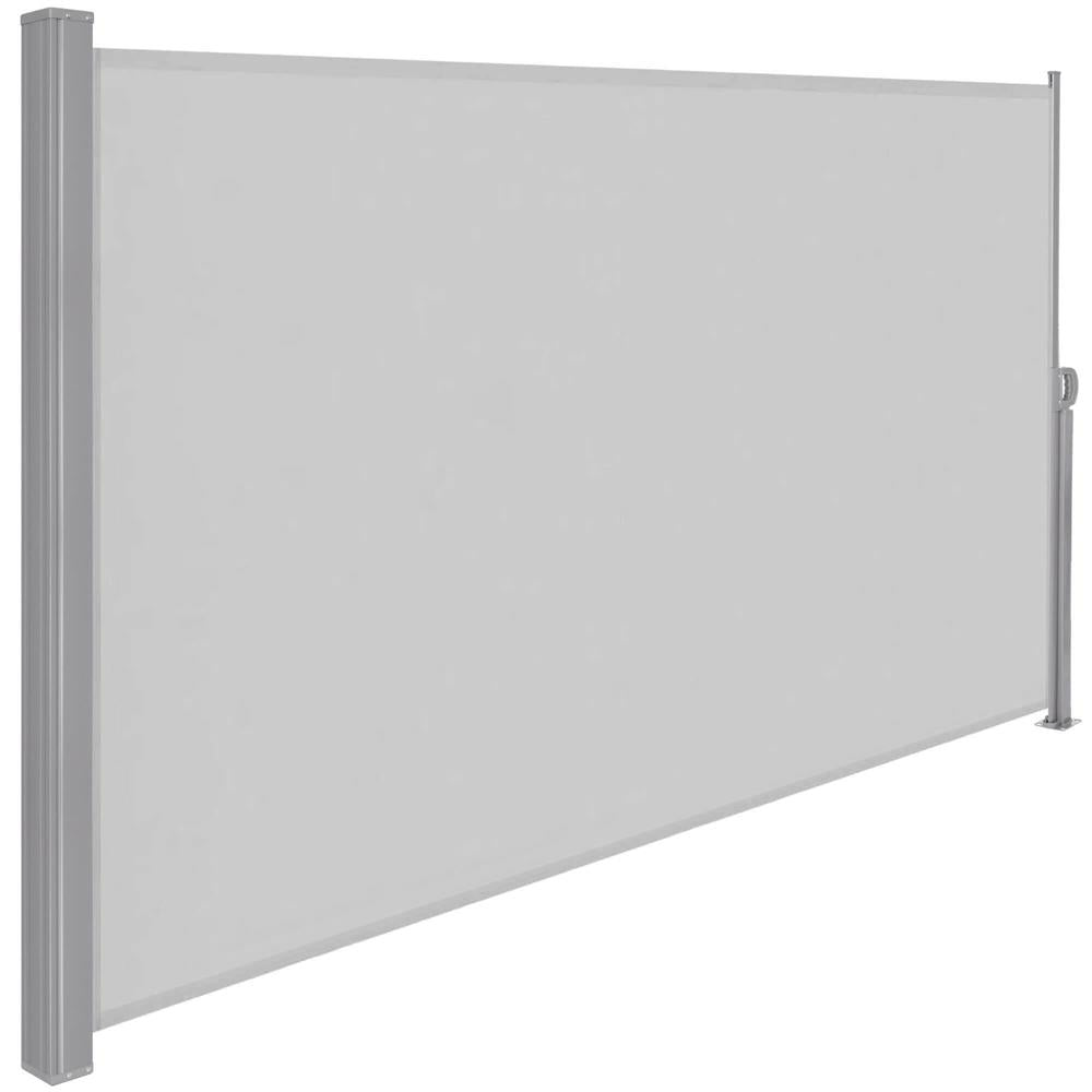 Paravan lateral pentru intimitate, extensibil, sistem fixare inclus, 160x300cm, gri deschis