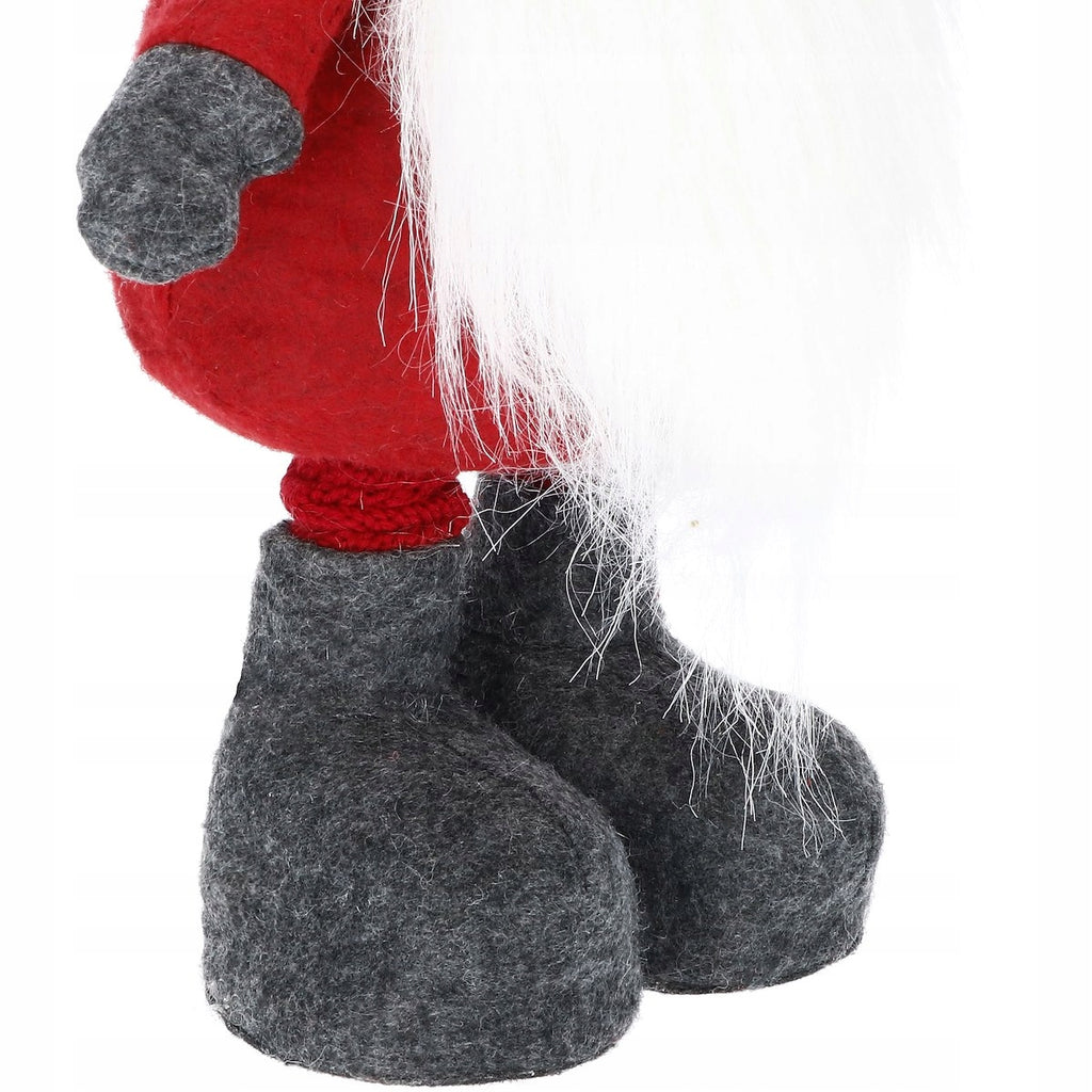 Figurina Craciun, Spiridus, picioare telescopice, inaltime extensibila 52-67cm