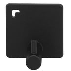 Set 4 agatatori tip cuier pentru baie, sistem fixare inclus, aluminiu, negru