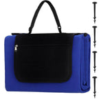 Patura pentru picnic sau plaja, cu folie izolatoare si maner, 150x200cm, albastru cobalt