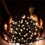 Ghirlanda luminoasa tip perdea Premium 300 LED-uri, 14,5m, 18Wati, interior/exterior, cu flash, alb cald (galben)