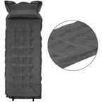 Saltea plabila cu perna din spuma poliuretanica, cu autoumflare, 193x68x3.5cm, gri