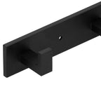 Cuier de baie pentru prosoape cu 2 sisteme instalare, aluminiu, 4 agatatori, 35x4cm, negru