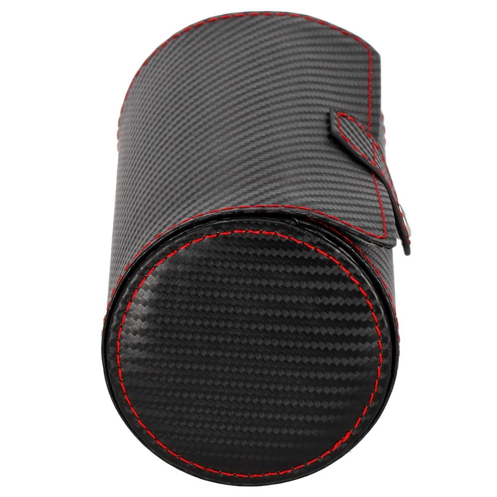 (DL) Cutie depozitare si organizare ceasuri si alte accesorii, MDF, piele ecologica, 20x9cm, negru