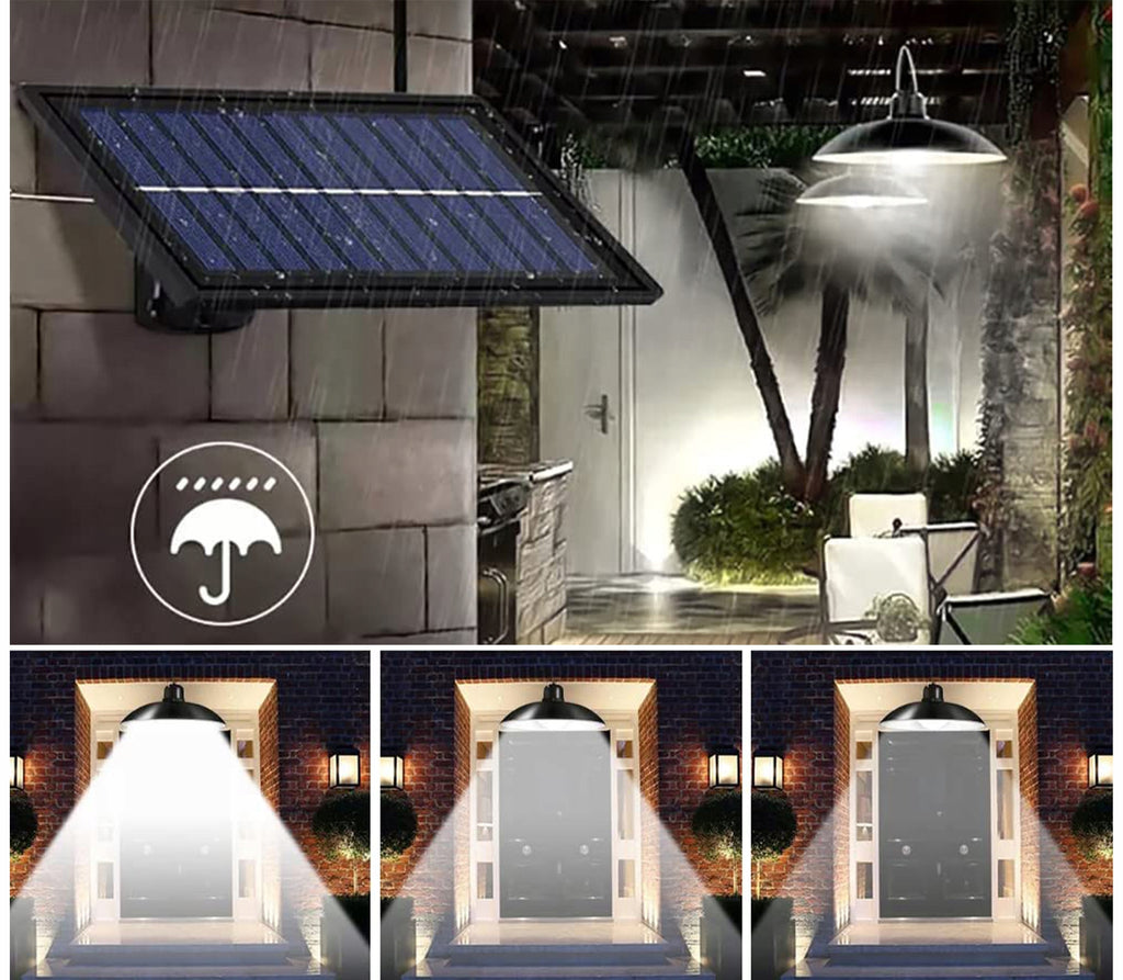 Lampa solara tip pendul, panou solar independent cu cablu de 3 metri, cu telecomanda