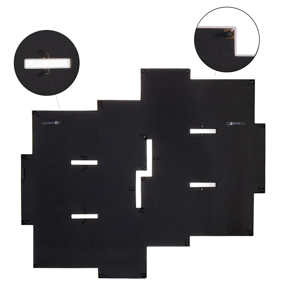 Rama foto de perete, colaj de 12 fotografii, 50x59cm, alb