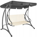 Husa din panza pentru leagan de gradina mare, sezut si spatar, 130x100cm, bej