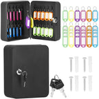 Cutie metalica din otel pentru 30 chei, echipata, 20x16x7.5cm, neagra