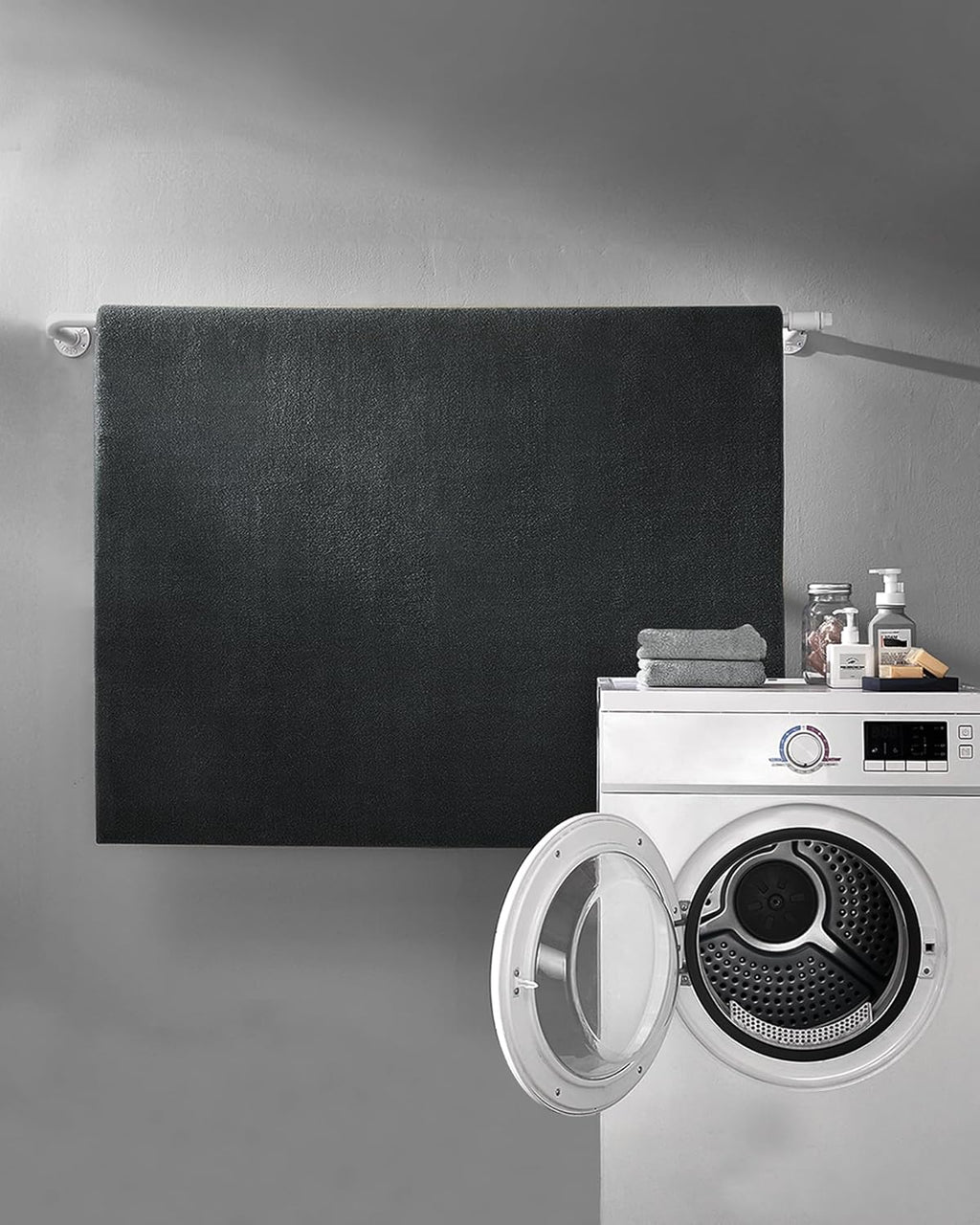 SONGMICS Covor decorativ antiderapant, lavabil la masina, 120x170 cm, gri carbune