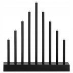 Lumanari decorative de Craciun, 9 becuri tip LED, culoare negru