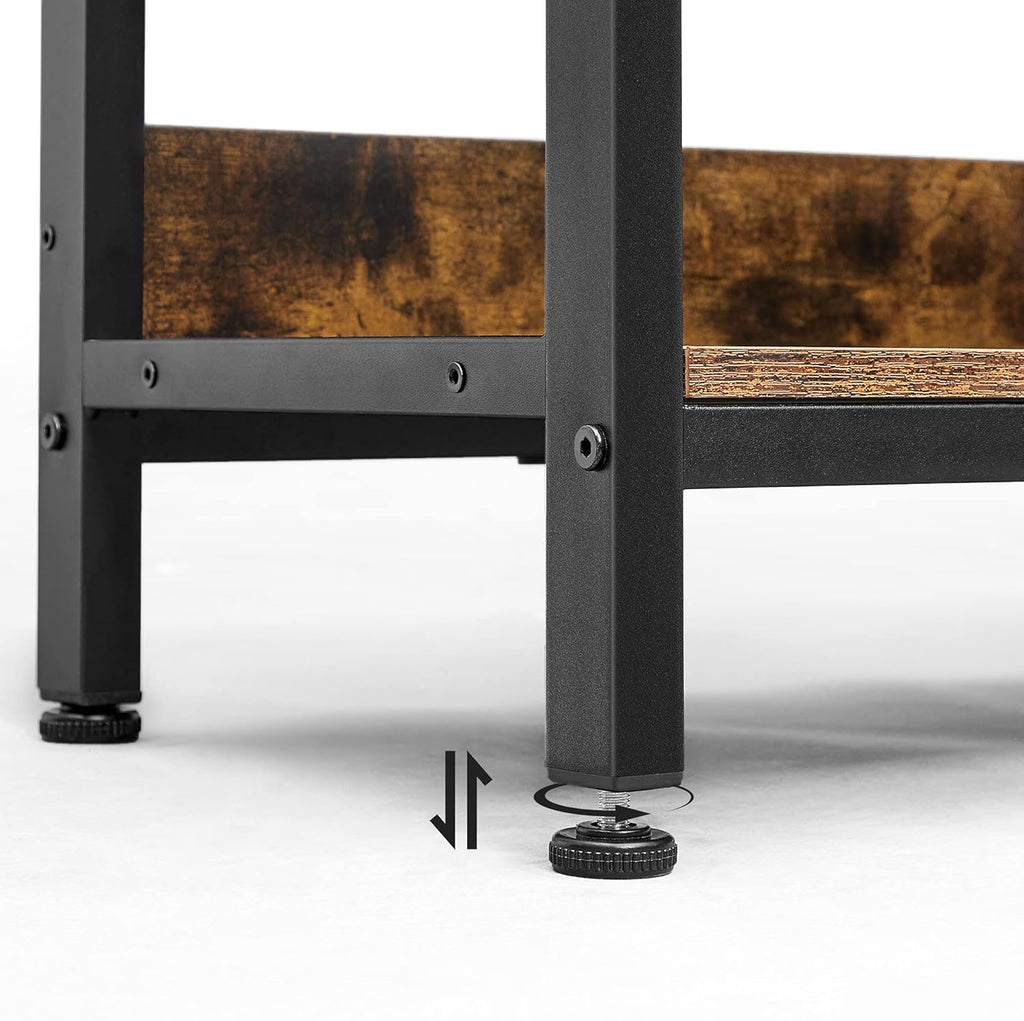 VASAGLE Biblioteca, raft cu 6 unitati de depozitare, din lemn, 33x120x80 cm, maro rustic