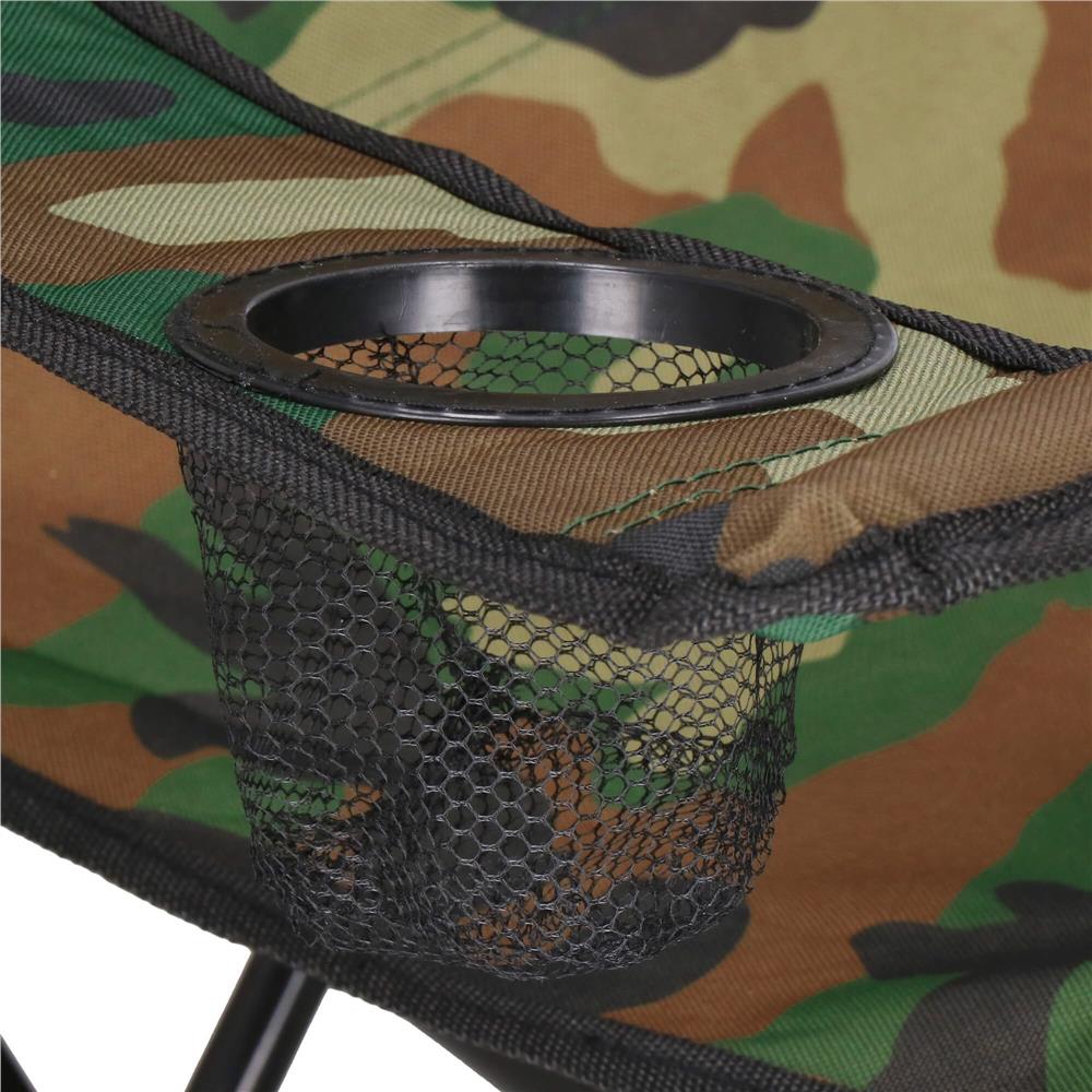 Scaun pliabil camping sau pescuit, suport pahar, 80x40x45cm, camuflaj