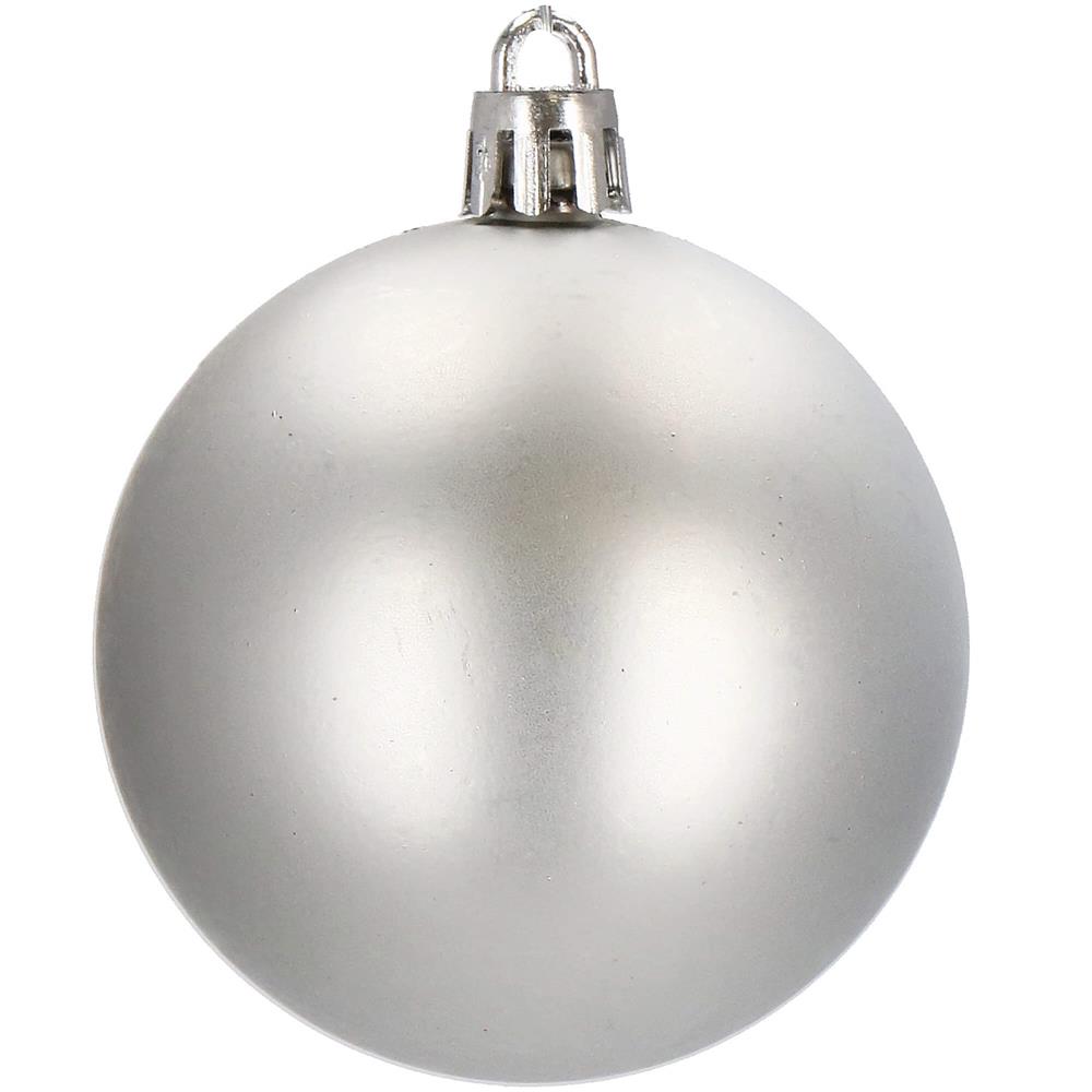 Set globuri de Craciun, 30 bucati, 3 modele, 3cm, argintiu