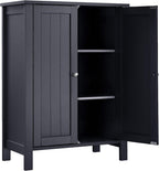 VASAGLE Dulap baie pe picioare cu 2 rafturi reglabile, din MDF, 30x60x80 cm, gri