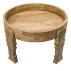 Masuta cafea rotunda Atmosphera Gypsy din lemn masiv de manguier, 51x34 cm, maro