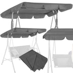 Husa din panza pentru leagan de gradina mare, viziera acoperis, 220x115 cm, gri