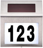 Lampa solara LED afisare numar de casa, inox, kit montare inclus, 20x18x3 cm