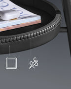 VASAGLE Masa de bar neagra, 70x70x91 cm – design elegant cu piele artificiala, blat 60 cm, stabila si usor de asamblat