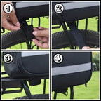 Geanta bicicleta spate 32x17x28 cm, 30L, extensibila, poliester impermeabil, cu elemente reflectorizante, negru