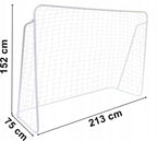 Poarta de fotbal pentru copii, 213x152x75 cm, alb – otel durabil, usor de asamblat, ideala pentru joaca in aer liber