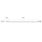 Instalatie lumini pentru bradul de Craciun, 25,5 metri, 300 LED-uri cu flash, albastru