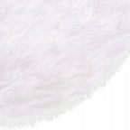 Covoras de pus sub bradul de Craciun, diametru 115 cm, imitatie blana alba