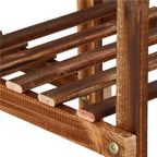 Stand de flori din lemn cu 8 etajere suport GA198, 85x70cm