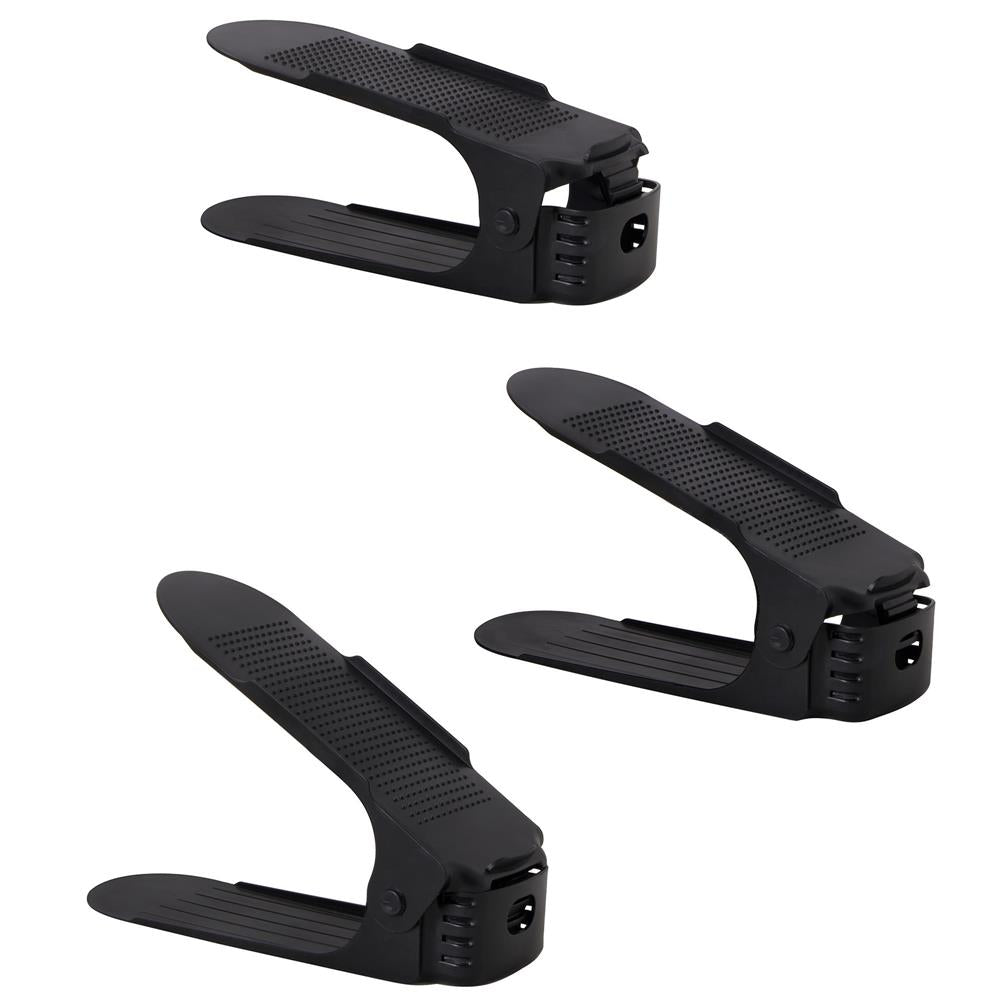 (DL) Set 10 organizatoare pentru pantofi regalabile, plastic, culoare negru