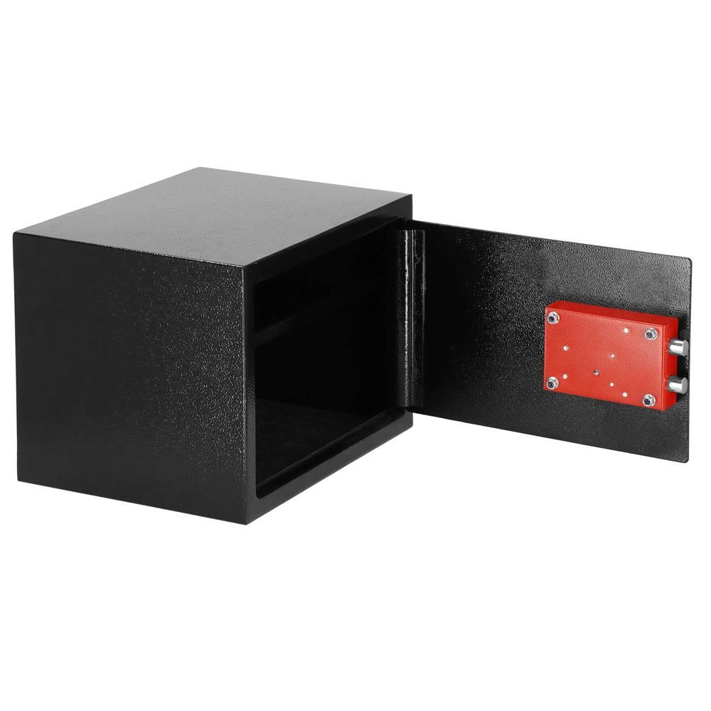 Seif standard cu cheie, 200x310x200 mm, Otel, Negru