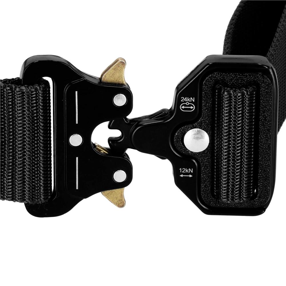 Curea centura Tactical Combat pentru barbati 3.5 x 125 cm, rezistent, negru