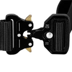 Curea centura Tactical Combat pentru barbati 3.5 x 125 cm, rezistent, negru