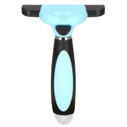 Perie trimmer pentru caini si pisici cu par lung sau scurt, autocuratare, lama 10cm, negru albastru