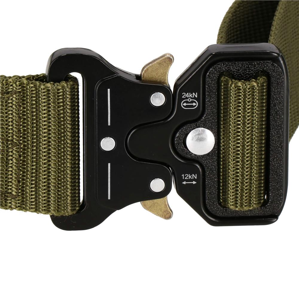 Curea centura Tactical Combat pentru barbati 3.5 x 125 cm, rezistent, verde