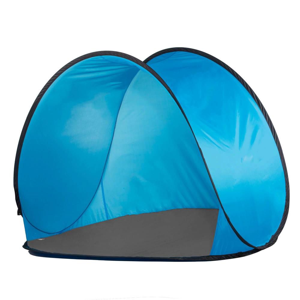 Cort plaja si picnic semi-deschis , protectie UV, 150x90x90cm, albastru gri