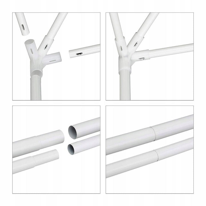 Cort pavilion de gradina, 600x300 cm, impermeabil cu rezistenta UV, alb