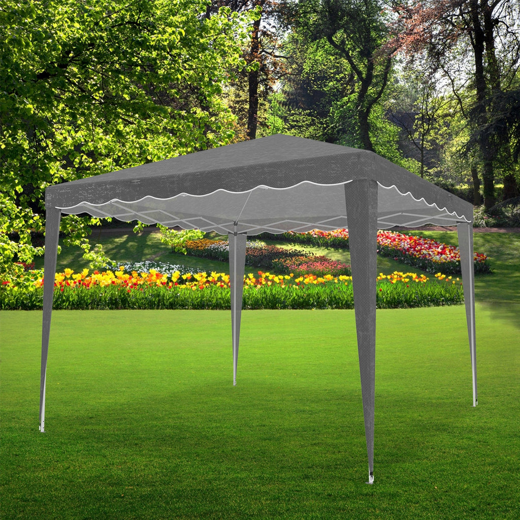 Cort pavilion de gradina pliabil automat pop-up, impermeabil, cu protectie UV, 300x300cm, gri
