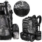 Rucsac militar pentru drumetie, impermeabil, ultra usor, 50litri, gri