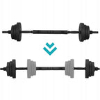 Set de greutati multifunctionale transformabil in gantere, kettlebell, haltera, total 40 kg