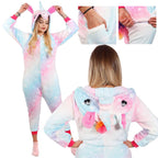 Pijama tip salopeta pentru dama, model unicorn, marime S
