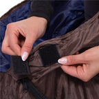 Sac de dormit tip mumie, cu geanta de transport, 220x80cm, 0-15grade, maro