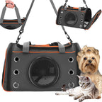 Geanta pentru transport animale mici-medii, pentru caine si pisica, pliabila, 24x48x33 cm, gri