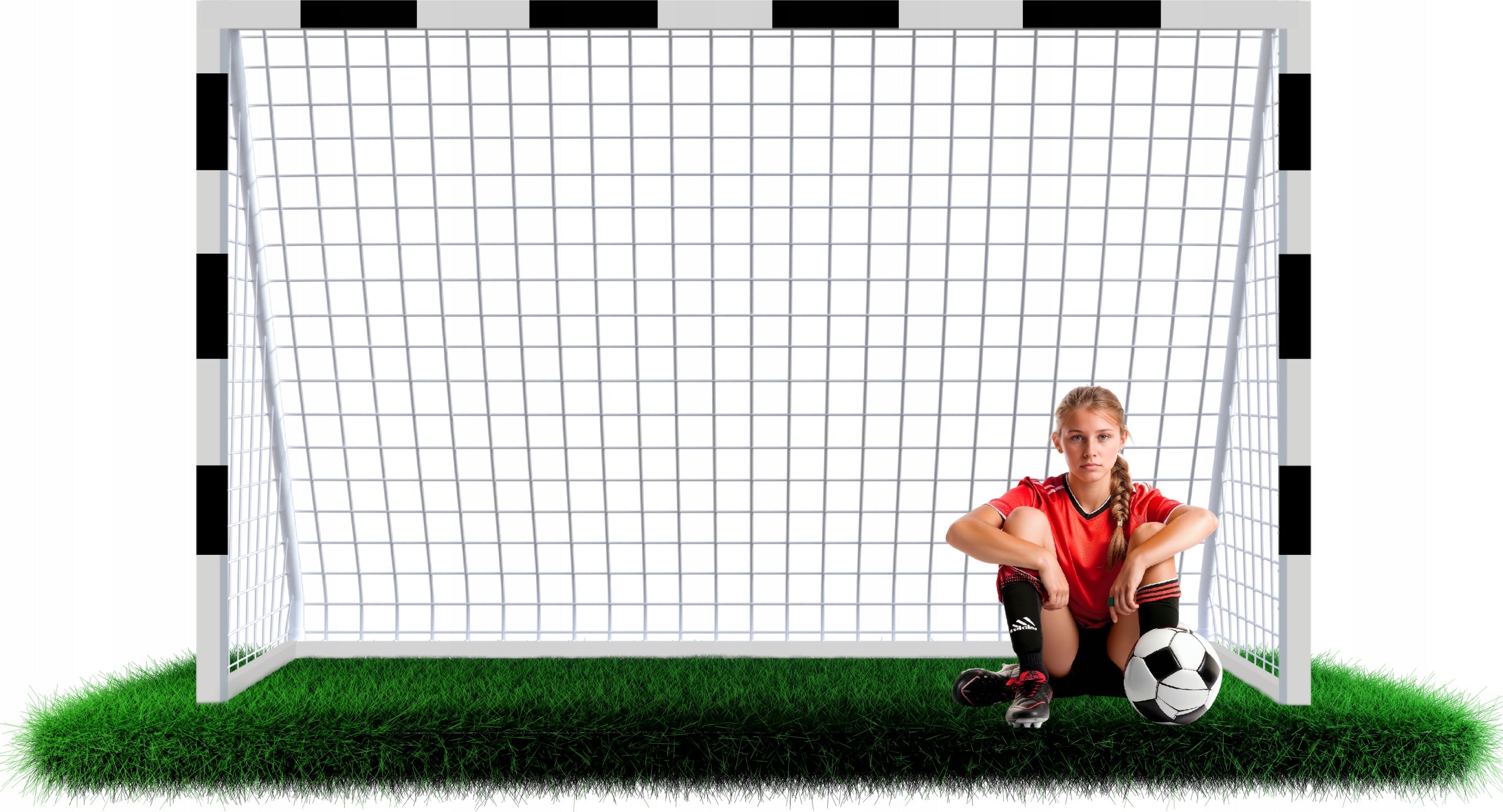 Poarta de fotbal din otel, 200x300 cm, profil 38mm, cu elemente de fixare