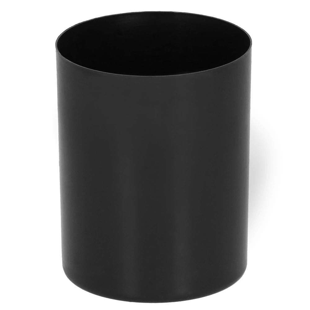 Perie WC cu rezervor detasabil si capac, din metal si bambus, 40 cm, negru