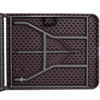 Masa dreptunghiulara pliabila multifunctionala, 1.8 m x 0.75 m x 0.75 m, imitatie ratan, maro