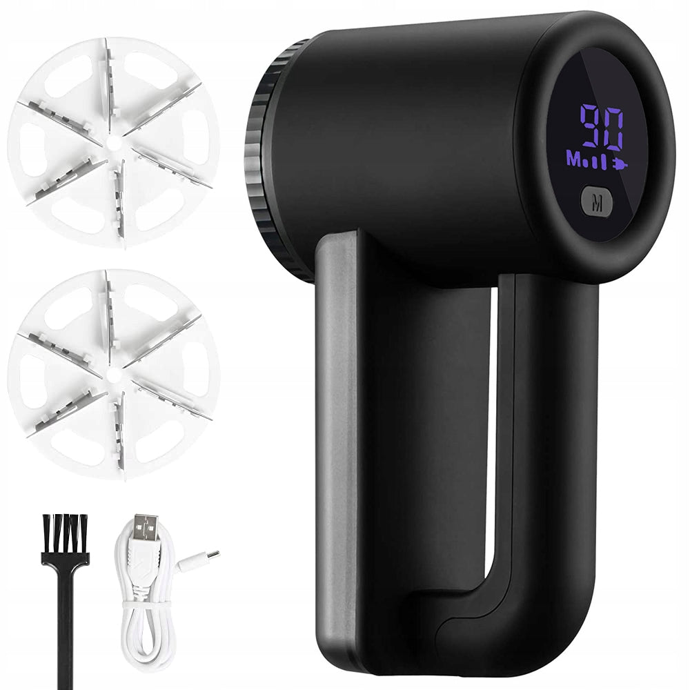 Aparat de curatat scame, 3 trepte, afisaj LCD, incarcare USB, pentru toate tipurile tesaturi