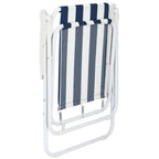 Scaun de plaja  GC050, pliabil, 100kg, 52x74cm, alb albastru