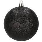 Set globuri de Craciun, 30 bucati, 8cm, 6 modele, negru