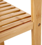 SONGMICS Raft de depozitare din bambus, 5 polite, pentru bucatarie sau baie, 146x33x33cm, maro natural