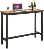 VASAGLE Masa de bar inalta, cadru metalic, design industrial, 120x40x100cm, maro rustic