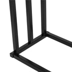 Suport metalic de baie pentru prosoape, cu 3 standuri, 84 cm, negru